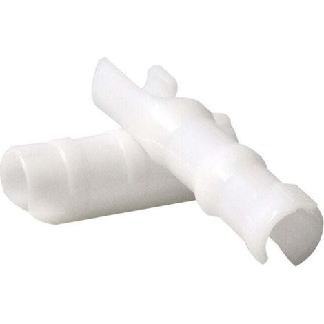 Paquete de 10 mosquetones blancos de ABS de 25 mm de grosor, resistentes al viento, para abrazaderas Crezuo.