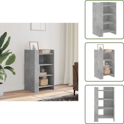 The Living Store Sideboard Betongrau 45x35x75 cm Holzwerkstoff - Sideboard - Wohnzimmertisch - Holzmöbel - Grau - Modernes Sideboard (1/5)