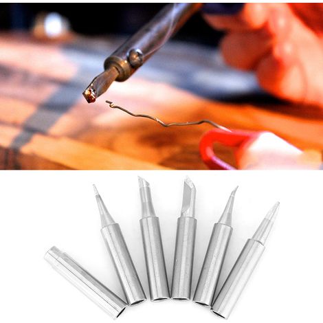 Lot de 6 pointes de rechange pour fer à souder, en cuivre, diamètre 6,25 mm (1/5)