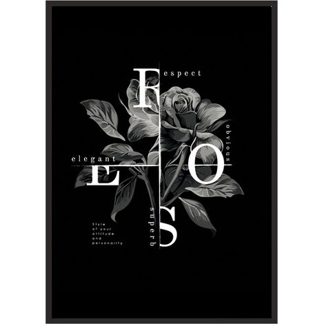 POSTER FOTOGRAFICO IN CORNICE 53x73 cm Rosa P1080 (1/4)