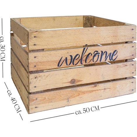 Obstkiste Welcome Welcome Geflammt (1/5)
