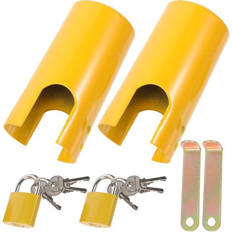 Cache Robinet Extérieur Jaune en Fer Anti-sabotage (1/5)