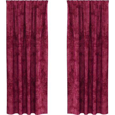 Maison Exclusive - Tende in Velluto 2 pz Rosso vino 225 x 140 cm Velluto (1/5)