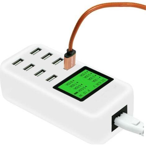 Chargeur De Téléphone Multi USB Chargeur USB Station Multi Port 8A Blanc (1/5)