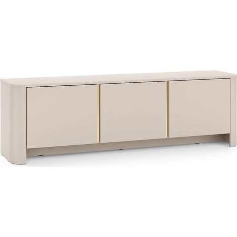 Mobile TV, Cashmere, 168 x 39 x 52 cm Mobile moderno con bordi arrotondati (1/5)