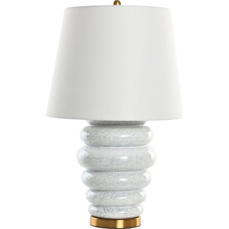 Lampara Sobremesa Ceramica Algodon 43X43X72 Discos (1/5)