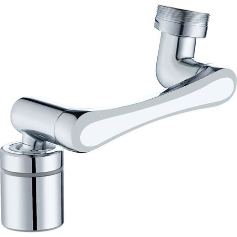 Aérateur de robinet rotatif, filtre de buse de robinet d'extension, pour diamètre de filetage mâle 20/22/24 mm, universel pour cuisine et salle de bain (1/5)