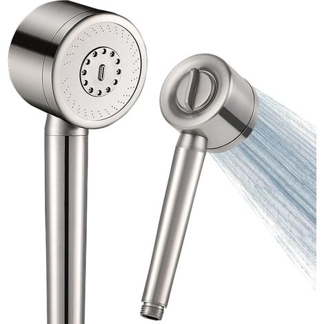 Pommeau de douche rehausseur en acier inoxydable 304, 3 modes de pulvérisation, pomme de douche à économie d'eau, argent