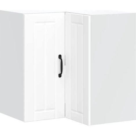 Mueble de cocina esquinero Lucca de pared 57 x 57 x 60 cm gran capacidad de almacenamiento diseño moderno madera de ingeniería blanca 020050202 (1/5)