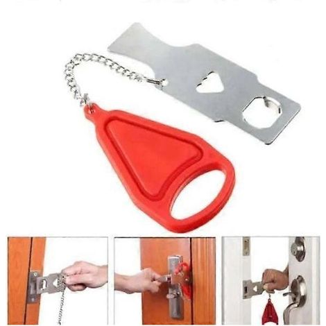 Verrou de porte portable - Sécurité renforcée Multicolore (1/5)