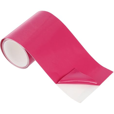 Kit de reparación de parches inflables de 2,8 pulgadas x 5 pies, cinta de reparación de TPU impermeable para tiendas de campaña, colchones, flotadores de piscina y juguetes inflables, rojo/rosa (1/5)