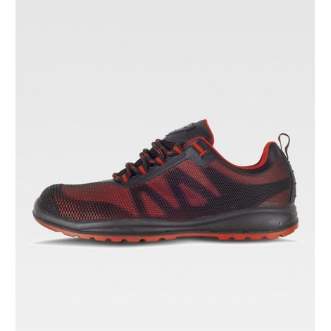 Zapato de protección combinado con cordones libre de metal WORKTEAM P3031 46 Rojo+Negro