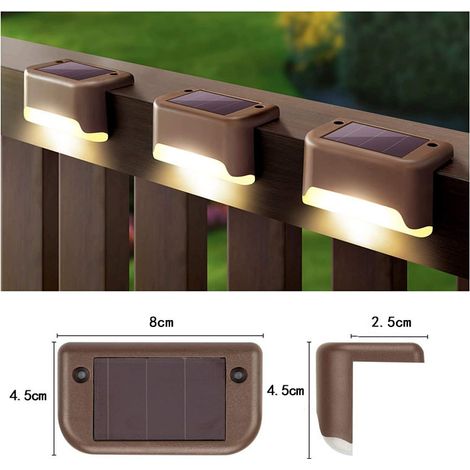 Lot de 10 lampes solaires LED étanches pour terrasse (lumière blanche)-AquaForge (1/5)