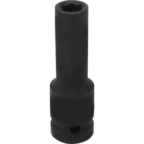 Douille À Choc Pneumatique Carrée Hexagonale Acier Chrome Molybdène 80mm Pour Clé À Chocs Air Comprimé - 1 Pièce (1/5)