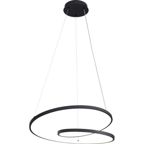 Suspension LED moderne ronde Ø60 noire 40W Reina Italux