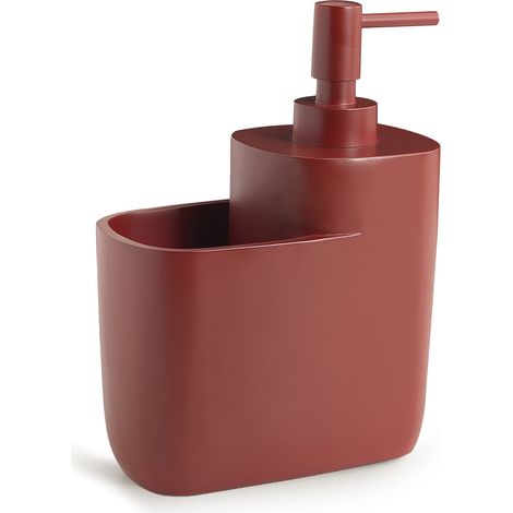 GEDY MA920600300 MACARON Dispensador de jabón de cocina con porta esponjas rojo mate - ref: MA920600300 (1/2)