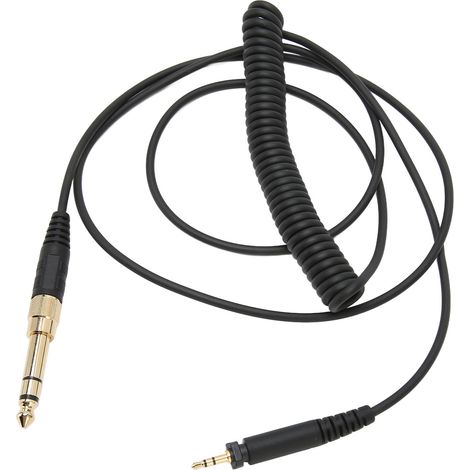 Câble de remplacement pour casque audio : prise jack 3,5 mm mâle et adaptateur jack 6,35 mm vers 2,5 mm mâle, compatible avec les modèles SRH840, SRH940, SRH440 et SRH750DJ. (1/5)