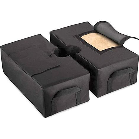 Sac de Poids de Base pour Parasol, 45,7 cm Sac de Sable pour parasol, Jardin, Patio, Extérieur Installation Facile (Noir) (1/5)