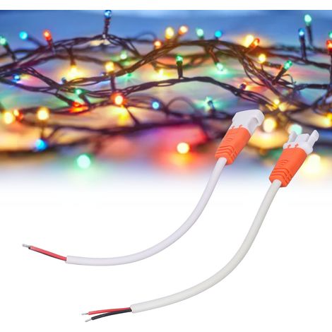 Vendus par lots de 10, rubans LED orange 2 conducteurs 16AWG avec connecteurs mâles et femelles portables à connexion rapide. (1/5)