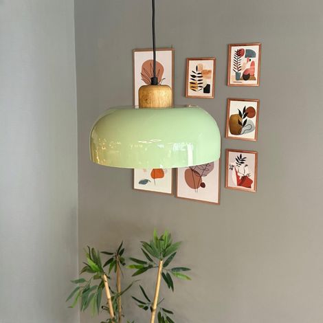bamyum Rocha Suspension Luminaire Industrielle Rétro en Metal de 30 cm, Lustre de Salon Vintage, Éclairage de Plafond pour Chambre, Cuisine, Plafonnier, Lampe Suspendue (1/5)