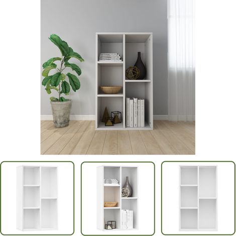 Furniture Limited - Bibliothèque/Buffet Blanc 50x25x80 cm Bois (1/5)