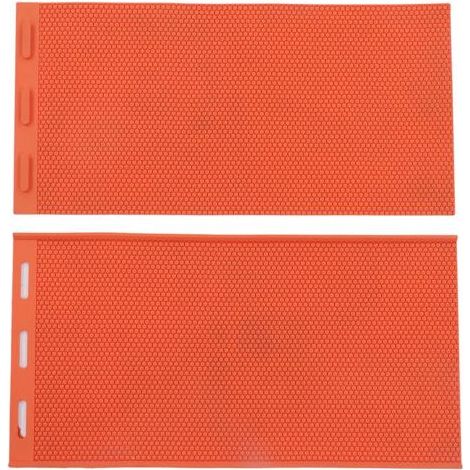 2 pièces 5.4mm cire d'abeille presse feuille moule fondation pliable Silicone cire d'abeille moule pour l'apiculture Orange (1/4)