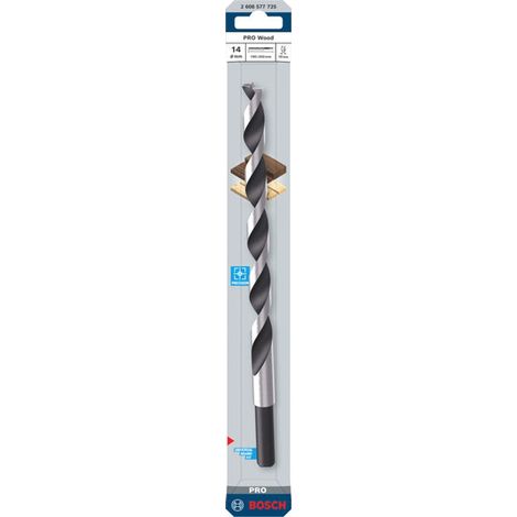 Bosch PRO Holzspiralbohrer Wood, 14x190x250 mm