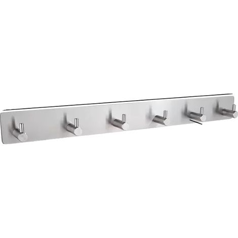 Gancio in acciaio inox, facile installazione, argento - 6 ganci (1/2)