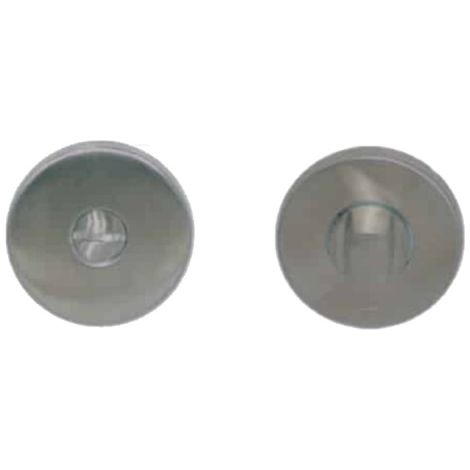 Paire de rosace ronde pour porte - à Condamnation - Inox 304 brossé mat
