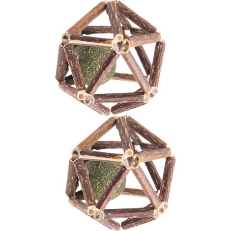 2-Piece Catnip Toys, Cat Chew Ball, Indoor Toy for Kittens, Helps Clean Teeth and Prevent Chewing (1/5)