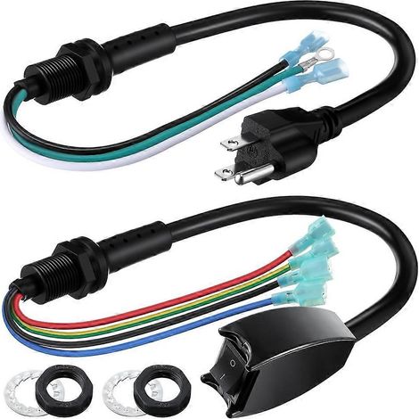 Prise américaine, lot de 2 cordons d'alimentation de rechange - 101610 et 100641, cordon d'alimentation et interrupteur pour aspirateur dorsal ProTeam (1/5)