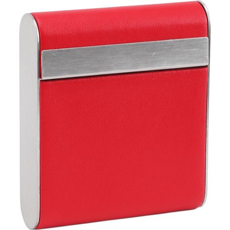 Étui à cigarettes en alliage d'aluminium, boîte pour 20 pièces, rabattable, rouge, accessoires fumeurs pour hommes et femmes. (1/5)
