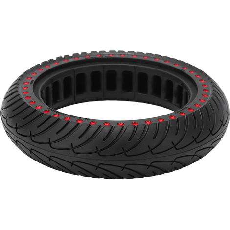 Pneu de trottinette électrique rouge, double pneu en nid d'abeille, amorti des chocs, antidérapant, caoutchouc, remplacement pour trottinettes (1/5)