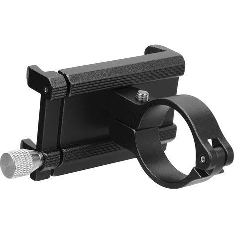 Support de téléphone haute dureté, résistant à la corrosion légère, installation ferme pour guidons de 31,8 mm, 25,4 mm et 22,2 mm, noir (1/5)