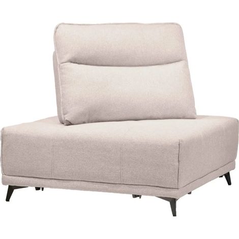 Angle pour canapé modulable en tissu beige dossier réglable - GINA (1/5)