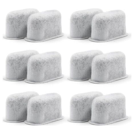 Lot de 12 filtres à charbon actif pour machine à café – Remplacement non tissé – Élimine chlore et impuretés – Améliore le goût des boissons
