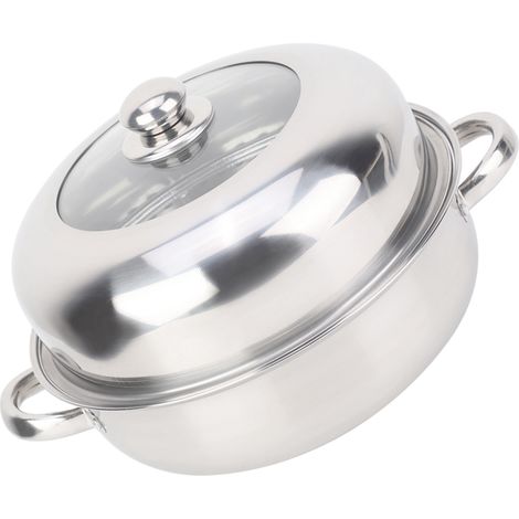 Marmite à vapeur en acier inoxydable monocouche de 28 cm, ustensiles de cuisine pour la maison (1/5)