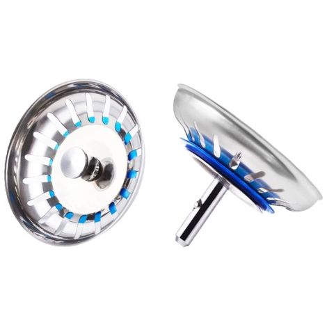 Filtre Évier Cuisine,2 Pièces Bouchon Évier Taille Acier Inoxydable 80mm de Drainage Poreux Facile, Crépine Évier Panier de Durable