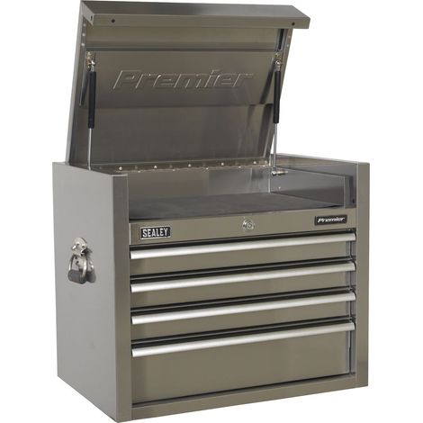 Sealey Topchest 4 Drawer 675mm Stainless Steel Heavy-Duty PTB66004SS (1/5)