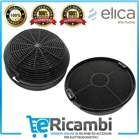 Filtri Carbone Attivo Cappa Elica F00478 Turboair mod.47 Compatibile KIT0161384 Adatto a Missy e Box in Standard, 2 Pezzi in Confezione Ø 155 mm H.50 mm (1/5)