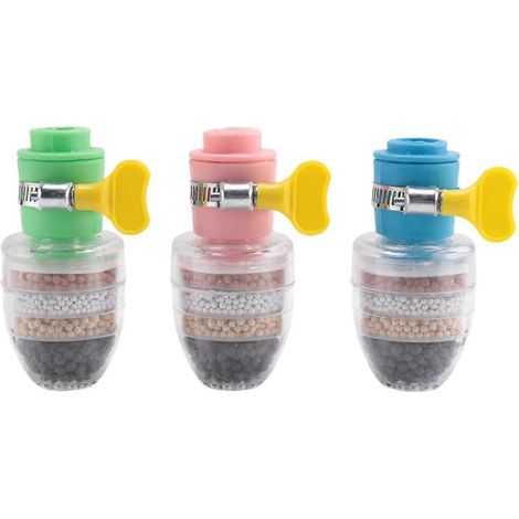 Lot de 3 adoucisseurs d'eau domestiques au fluorure avec filtre de filtration (1/5)