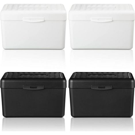 Boîte à fiches bristol (4 pièces) - Porte-fiches - Organiseur de fiches bristol pour recettes, notes, adresses et recettes (1/5)