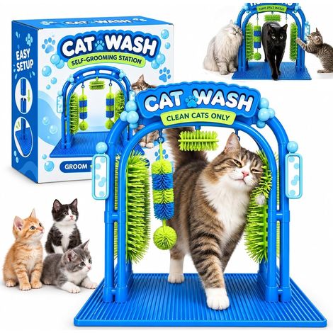 Station de toilettage pour chat, griffoir « lavage auto » pour chat (1 pièce) (1/5)