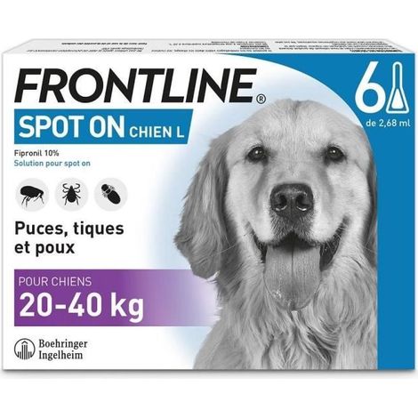 FRONTLINE Spot On chien 20-40kg - 6 pipettes