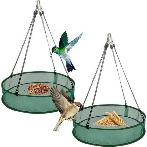 comederos para pájaros redondos colgantes para jardín, patio y césped. (1/5)