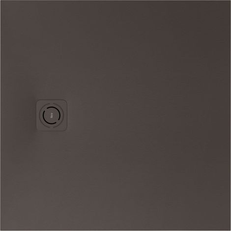 Receveur de douche extra plat en Stonex® "Terran-N"+Grille "Twist"-800x800mm - Café (1/2)