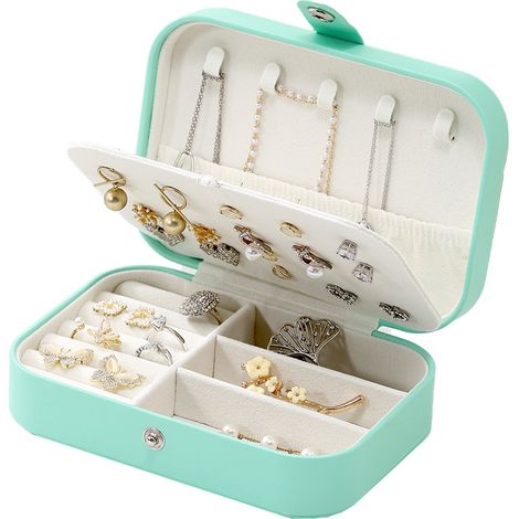 Boite A Bijoux De Voyage - Boite Organisatrice Pour Boucles D Oreilles Anneaux Colliers Bracelets - Compacte Et Portable - 1 Piece (1/5)