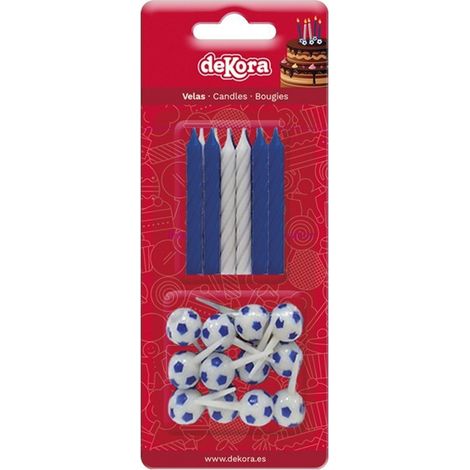 Bougie anniversaire Football x12 - DeKora
