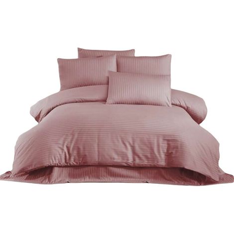 Completo letto - 1 copripiumino 220 x 240 cm + 2 federe 60 x 60 cm - 70% poliestere, 30% cotone - Polvere (1/5)