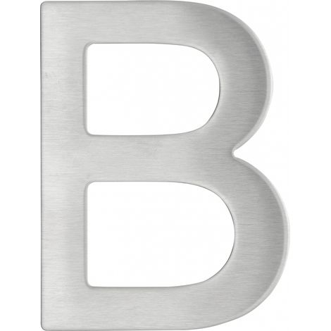 Lettre B inox H.76mm adhésif - THIRARD